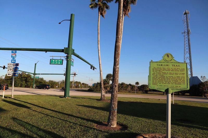 Tamiami Trail Marker (reset) image. Click for full size.