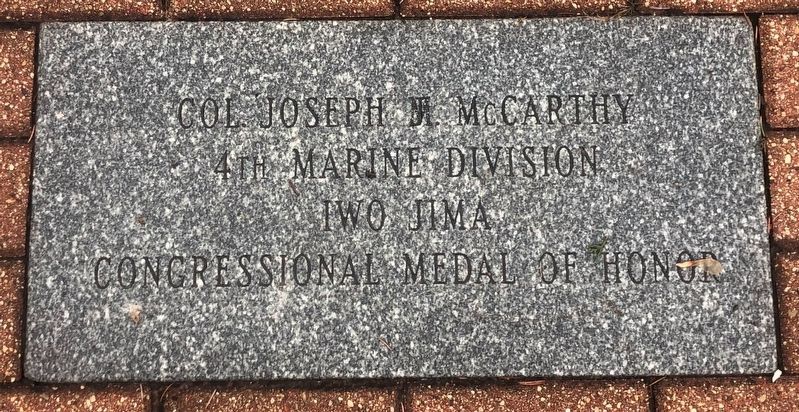 Memorial Walkway: Joseph McCarthy marker image. Click for full size.