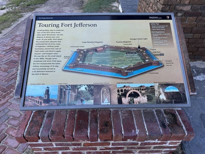Touring Fort Jefferson Marker image. Click for full size.