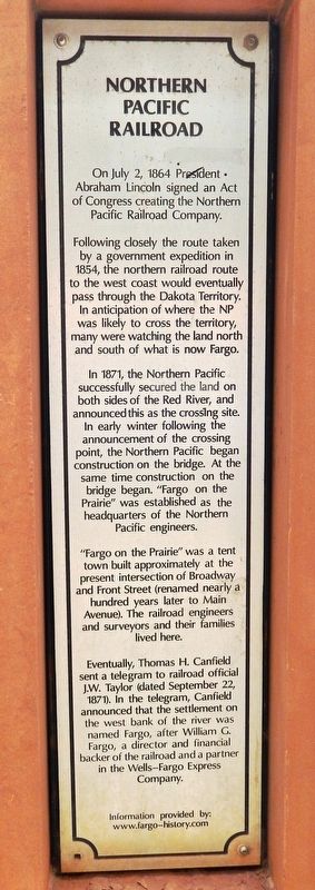 Northern Pacific Railroad Marker image. Click for full size.