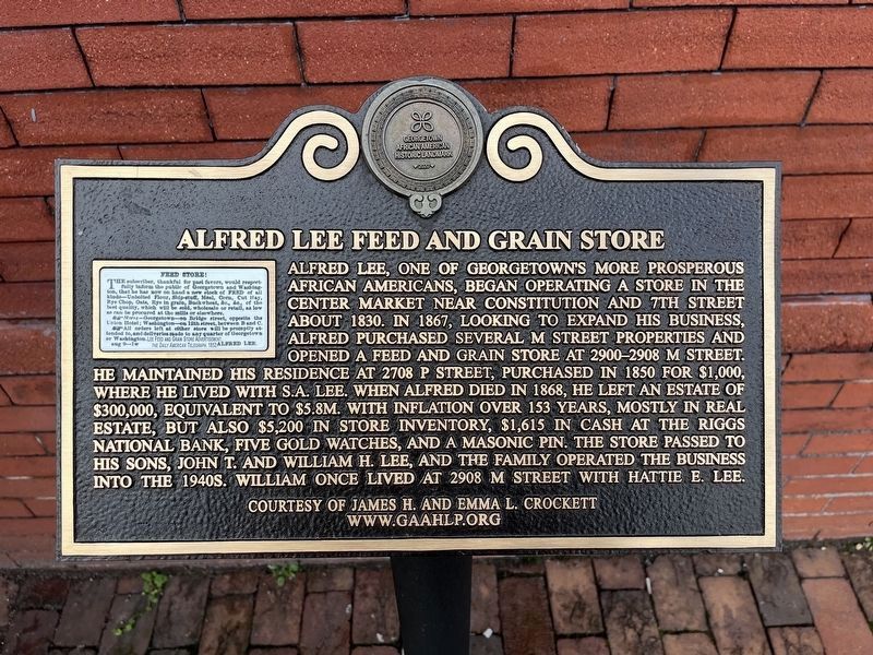 Alfred Lee Feed and Grain Store Marker image. Click for full size.