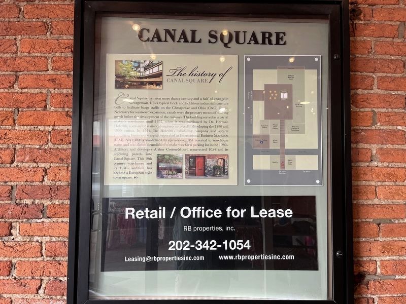 The history of Canal Square Marker image. Click for full size.
