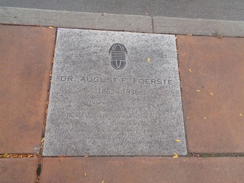 Dr. August F. Foerste Marker. Click for full size. Dr. August F. Foerste Marker image. Click for full size.