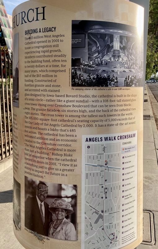 West Angeles Church Marker. Click for full size. West Angeles Church Marker image. Click for full size.
