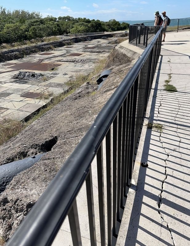 Civil War-era cannons visible in the concrete. Click for full size. Civil War-era cannons visible in the concrete image. Click for full size.