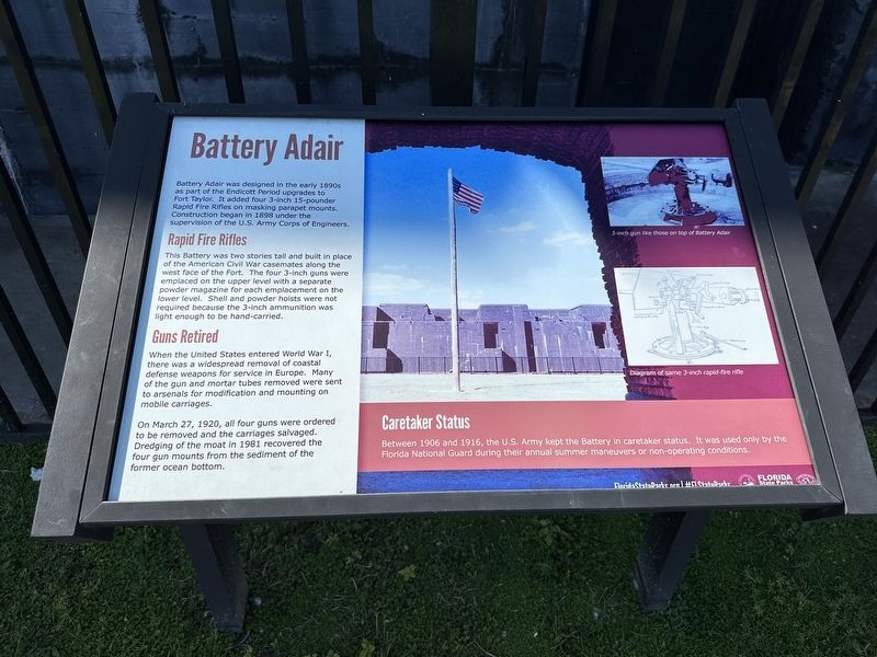 Battery Adair Marker. Click for full size. Battery Adair Marker image. Click for full size.