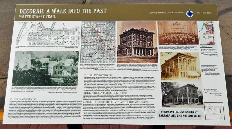 Decorah: A Walk into the Past Marker. Click for full size. Decorah: A Walk into the Past Marker image. Click for full size.