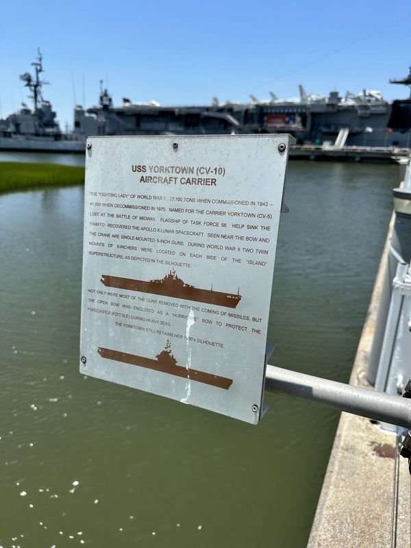 USS Yorktown (CV-10) Aircraft Carrier Marker image. Click for full size.