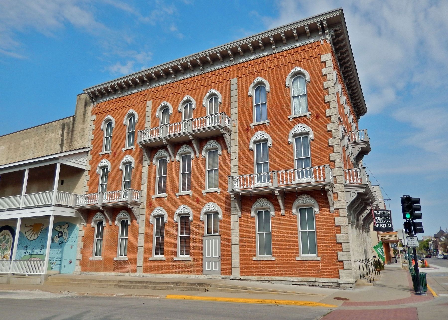 Vesterheim National Norwegian-American Museum & Folk Art School (<i>west elevation</i>). Click for full size. Vesterheim National Norwegian-American Museum & Folk Art School (<i>west elevation</i>) image. Click for full size.