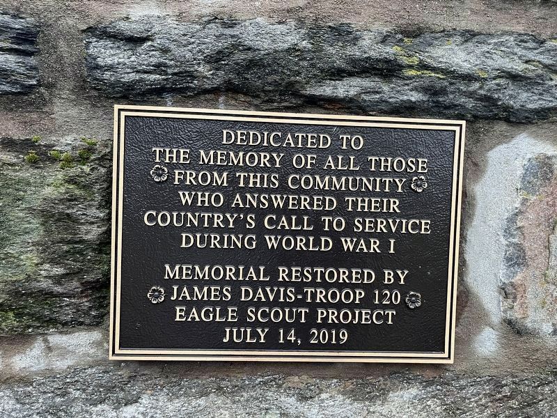 World War I Memorial. Click for full size. World War I Memorial image. Click for full size.