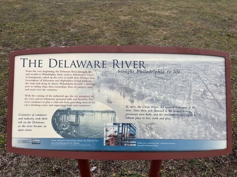 The Delaware River brought Philadelphia to life Marker image. Click for full size.