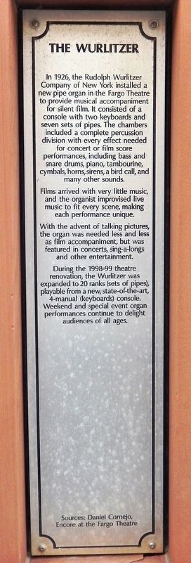 The Wurlitzer Marker. Click for full size. The Wurlitzer Marker image. Click for full size.