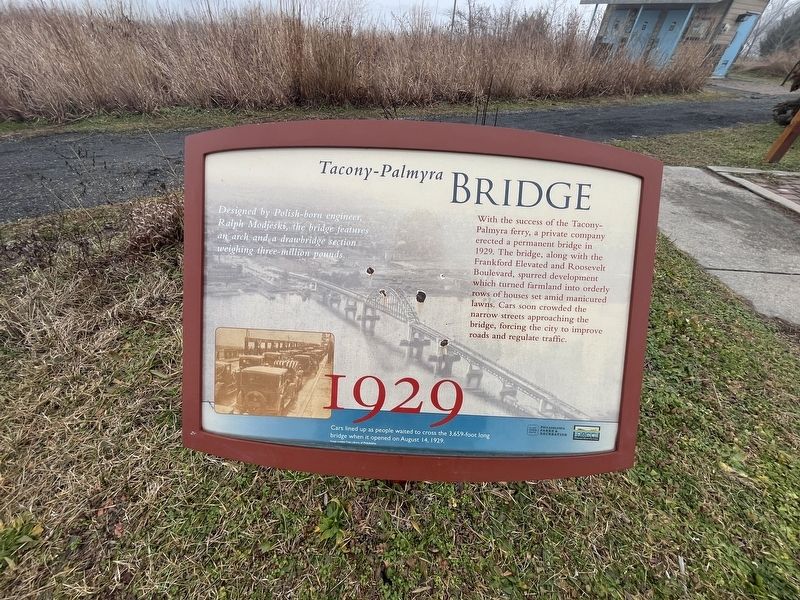 Tacony-Palmyra Bridge Marker image. Click for full size.