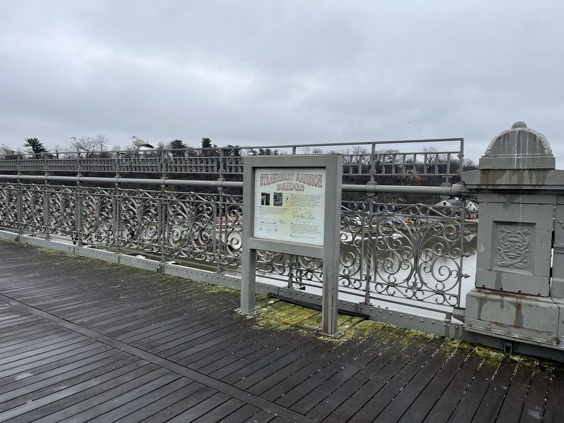 Strawberry Mansion Bridge Marker on its namesake bridge image. Click for full size.