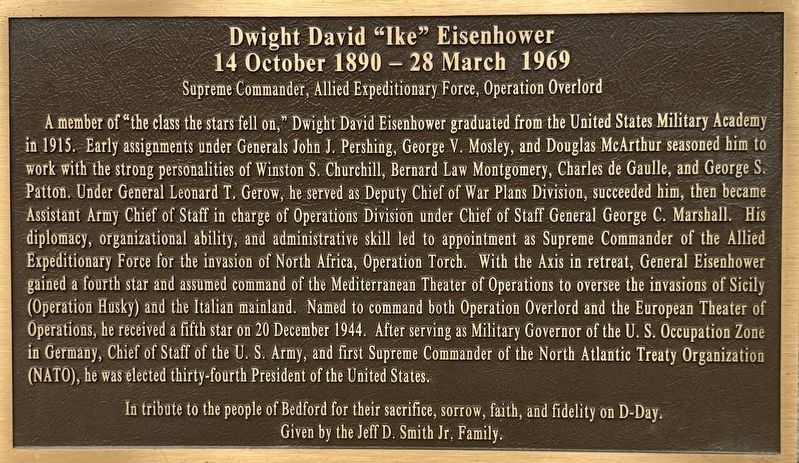 Dwight David Ike Eisenhower Marker image. Click for full size.