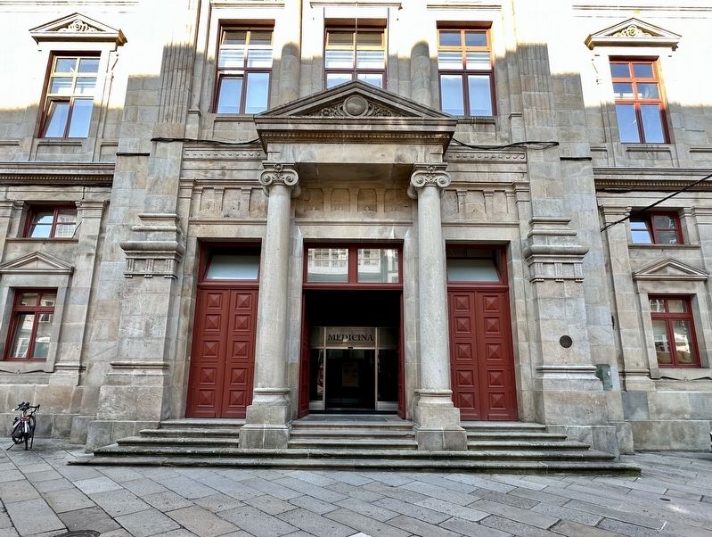 Facultade de Medicina / Faculty of Medicine Marker - wide view image. Click for full size.