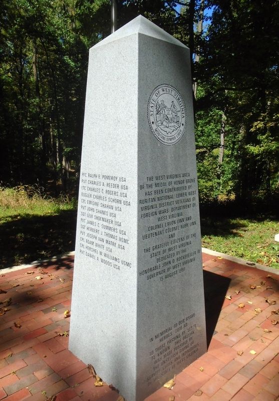 West Virginia Medal of Honor Recipients Memorial Obelisk image. Click for full size.