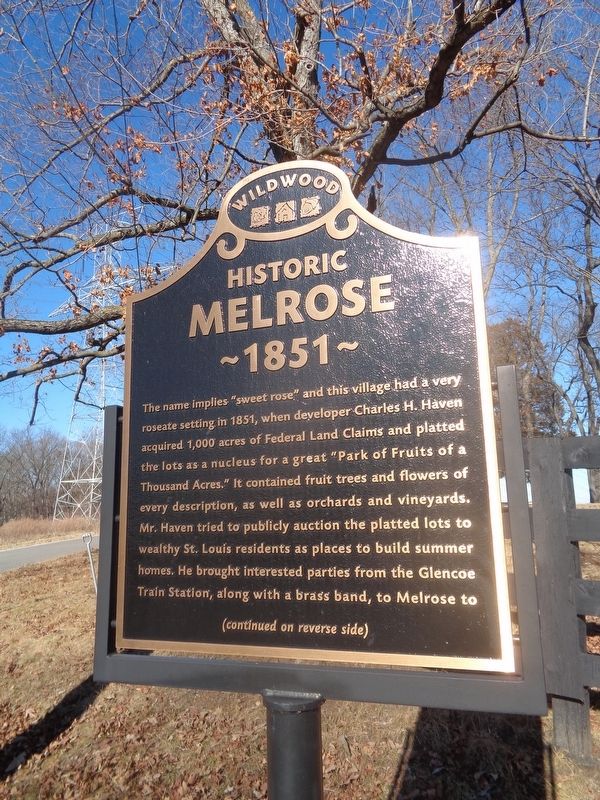 Historic Melrose Marker image. Click for full size.