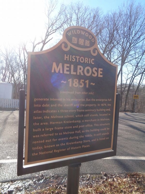 Historic Melrose Marker image. Click for full size.