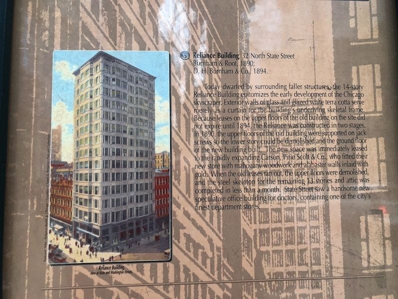 Reliance Building history image. Click for full size.