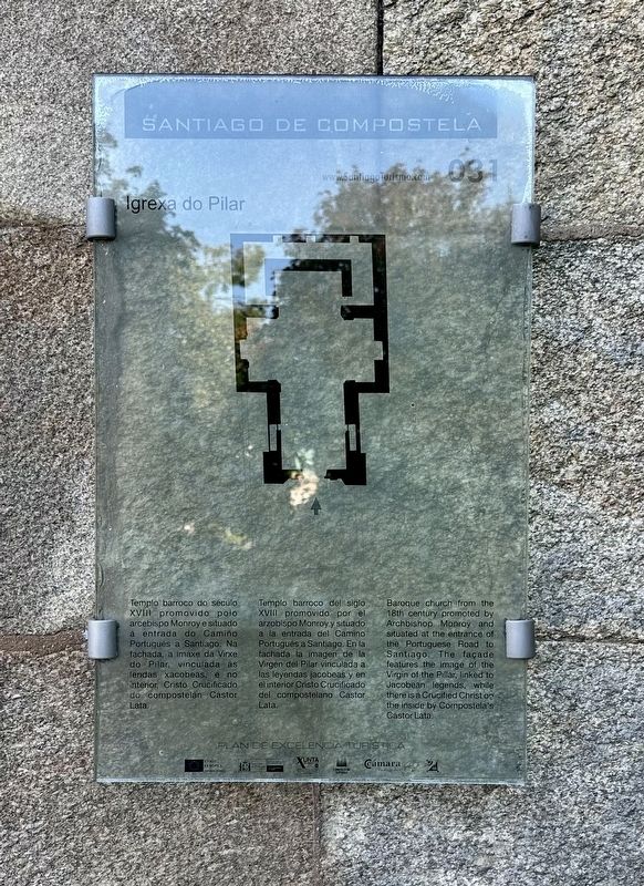 Igrexa do Pilar / Church of the Pillar Marker. Click for full size. Igrexa do Pilar / Church of the Pillar Marker image. Click for full size.