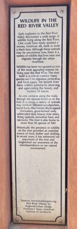 Wildlife in the Red River Valley Marker image. Click for full size.