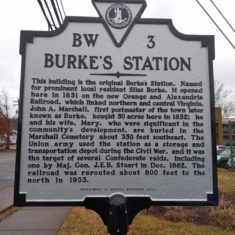 Burke's Station (Updated Marker) image. Click for full size.