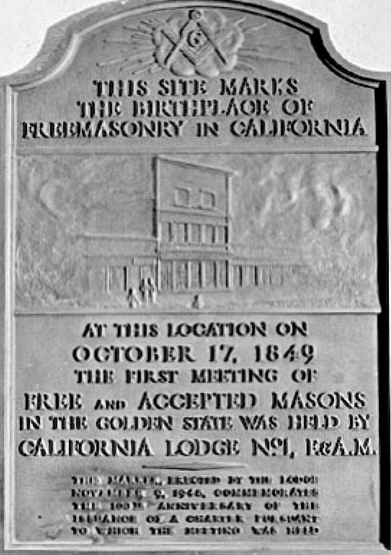 Freemasons Site Marker. Click for full size. Freemasons Site Marker image. Click for full size.