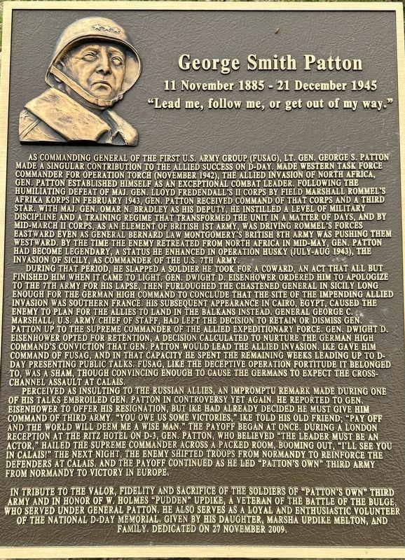 George Smith Patton Marker. Click for full size. George Smith Patton Marker image. Click for full size.