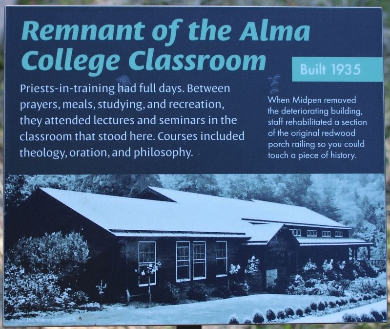 Remnant of the Alma College Classroom Marker image. Click for full size.