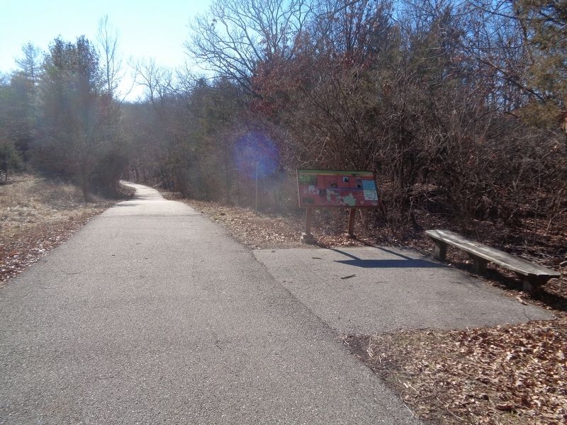 Meramec Greenway - Rock Hollow Trail Marker. Click for full size. Meramec Greenway - Rock Hollow Trail Marker image. Click for full size.