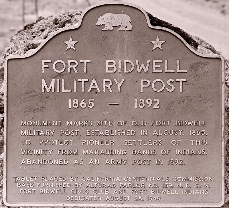 Fort Bidwell Military Post Marker image. Click for full size.