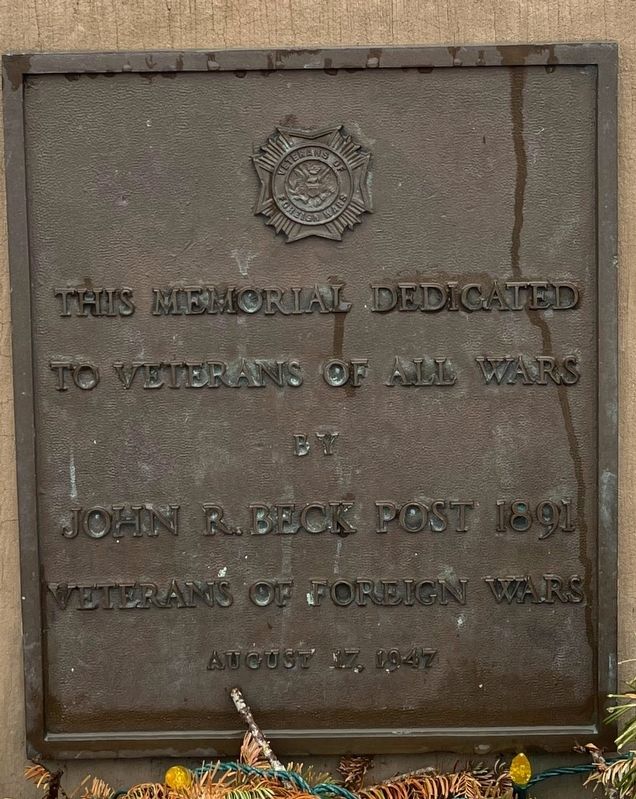 Veterans Memorial Marker. Click for full size. Veterans Memorial Marker image. Click for full size.
