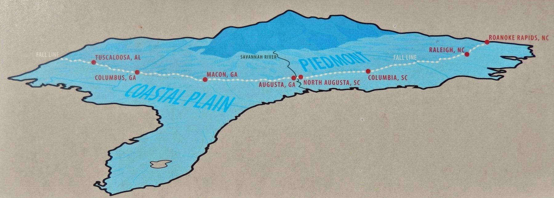 Marker detail: Fall Line Map. Click for full size. Marker detail: Fall Line Map image. Click for full size.