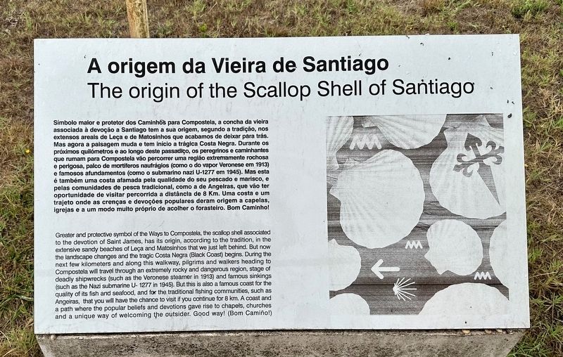 A origem da Vieira de Santiago / The Origin of the Scallop Shell of Santiago Marker. Click for full size. A origem da Vieira de Santiago / The Origin of the Scallop Shell of Santiago Marker image. Click for full size.