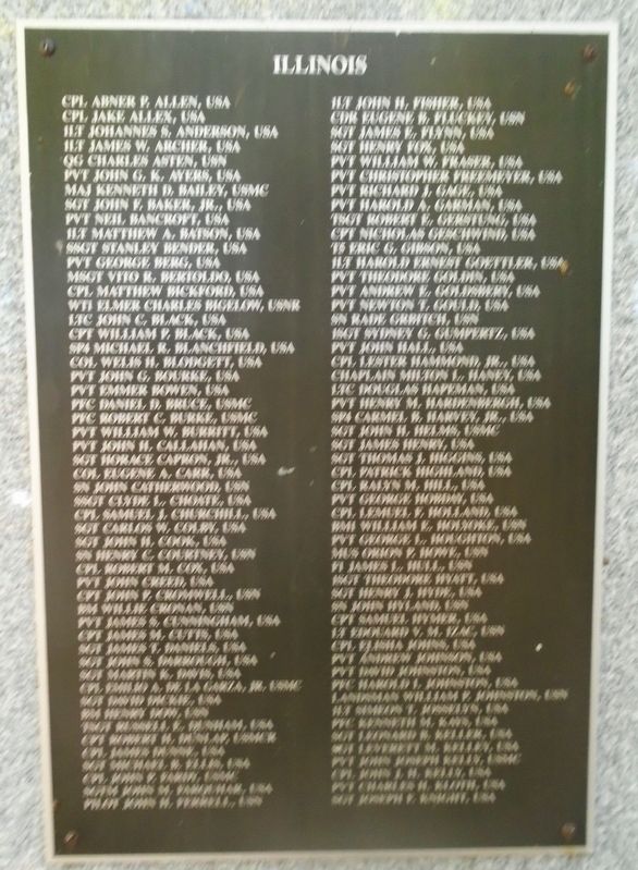 Illinois Medal of Honor Recipients Marker image. Click for full size.