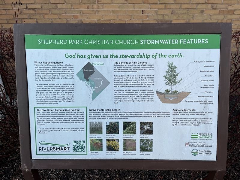 Shepherd Park Christian Church Stormwater Features Marker image. Click for full size.