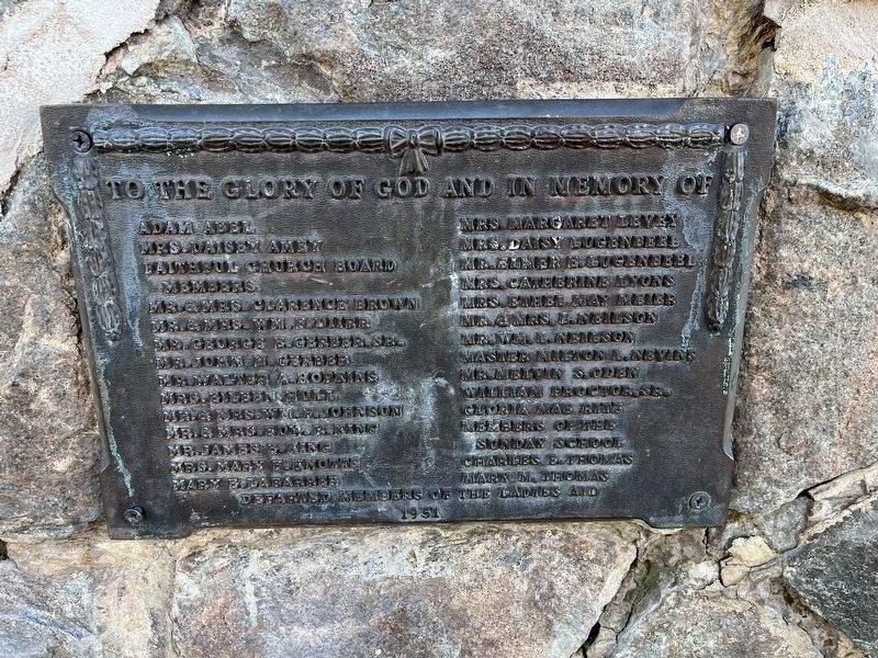 A dedication is also affixed to the bell display image. Click for full size.