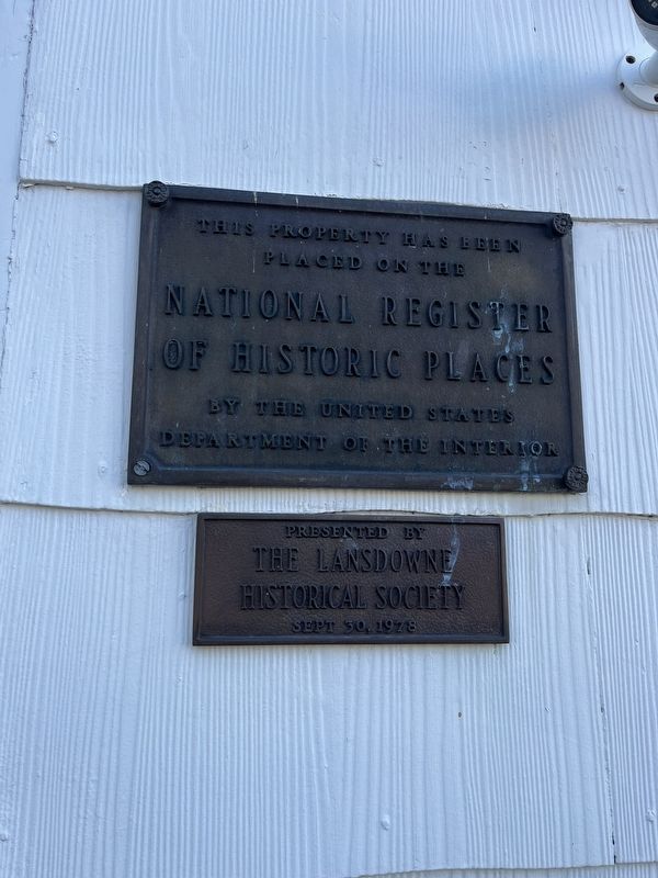 National Register of Historic Places and dedication plaque on the church. Click for full size. National Register of Historic Places and dedication plaque on the church image. Click for full size.