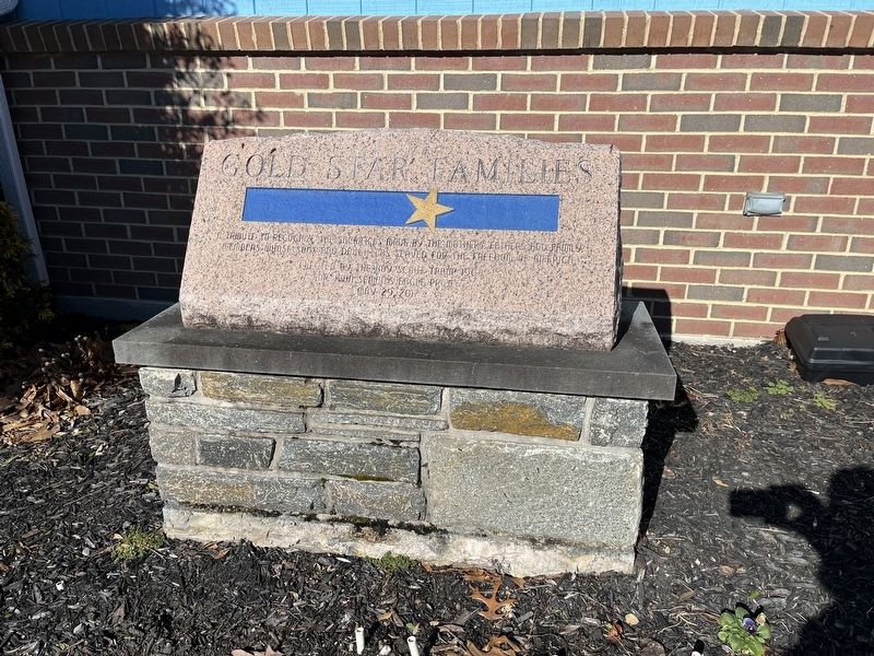 Gold Star Families Marker. Click for full size. Gold Star Families Marker image. Click for full size.