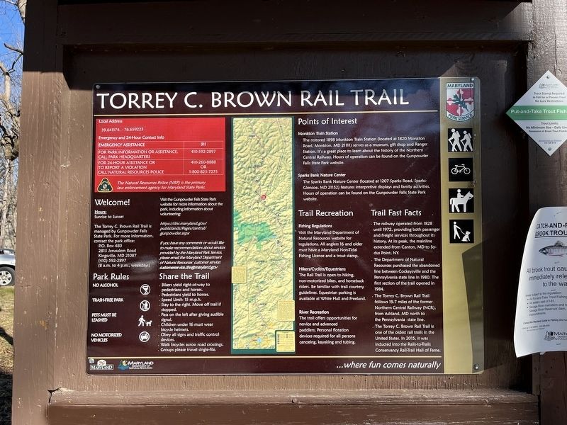 Torrey C. Brown Rail Trail Marker image. Click for full size.