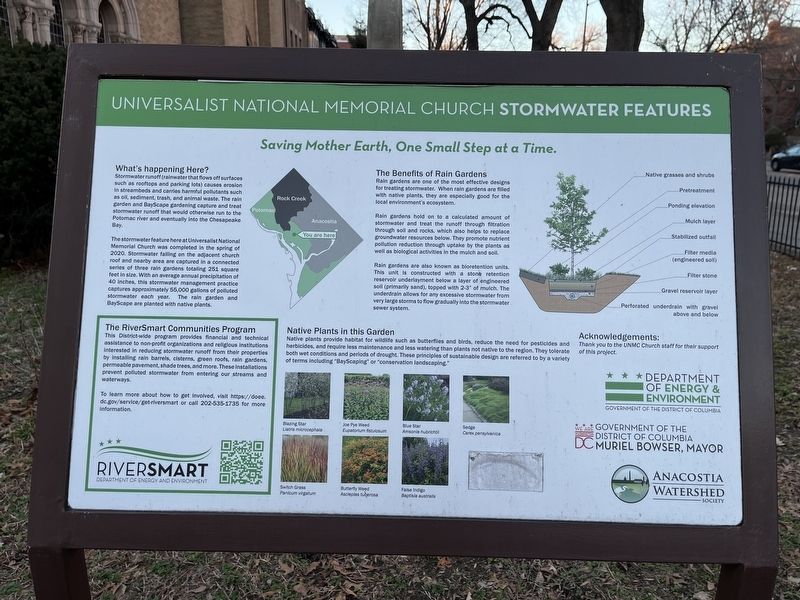 Universalist National Memorial Church Stormwater Features Marker image. Click for full size.