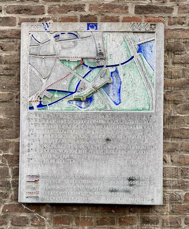 Stadsommuring, Poorten en Torens / City Walls, Gates and Towers I Marker image. Click for full size.