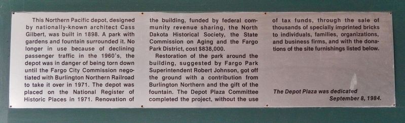 Depot Plaza Story Marker. Click for full size. Depot Plaza Story Marker image. Click for full size.