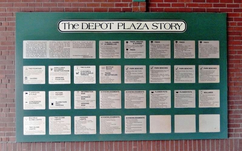 Depot Plaza Story Marker. Click for full size. Depot Plaza Story Marker image. Click for full size.