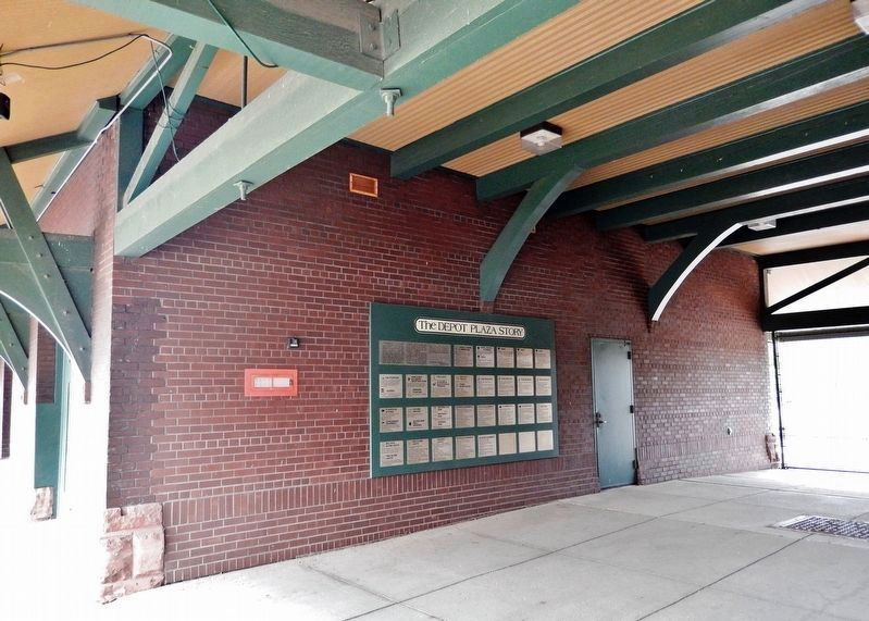 Depot Plaza Story Marker. Click for full size. Depot Plaza Story Marker image. Click for full size.