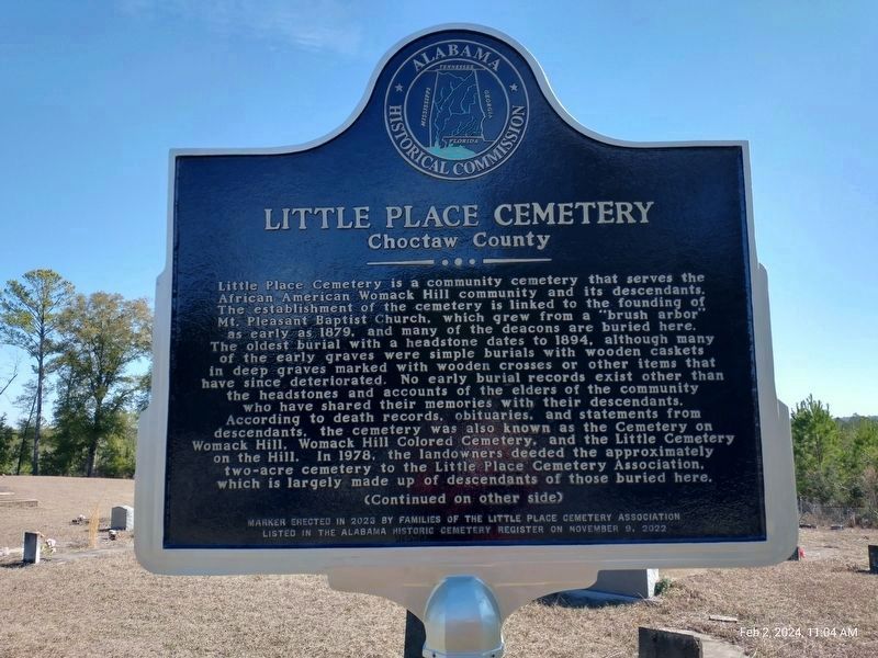 Side 1 Little Place Cemetery image. Click for full size.