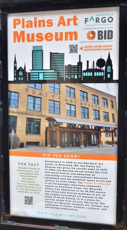 Plains Art Museum Marker. Click for full size. Plains Art Museum Marker image. Click for full size.