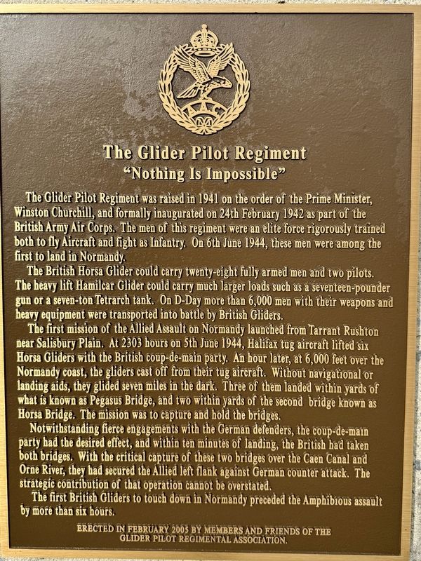 The Glider Pilot Regiment Marker image. Click for full size.