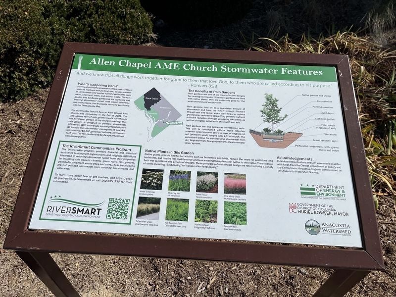 Allen Chapel AME Church Stormwater Features Marker image. Click for full size.